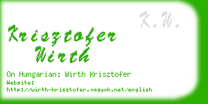 krisztofer wirth business card